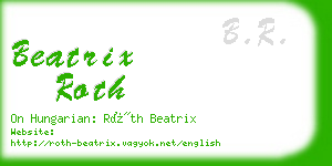 beatrix roth business card