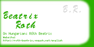 beatrix roth business card